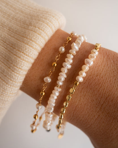 Siena - Bracelet perle avec chaîne à disques