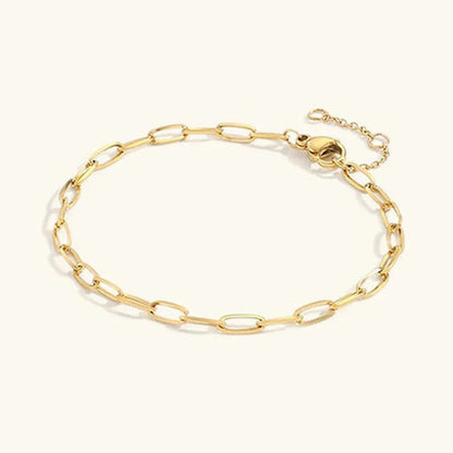 Maybelle – Bracelet Chaîne Paperclip en Or