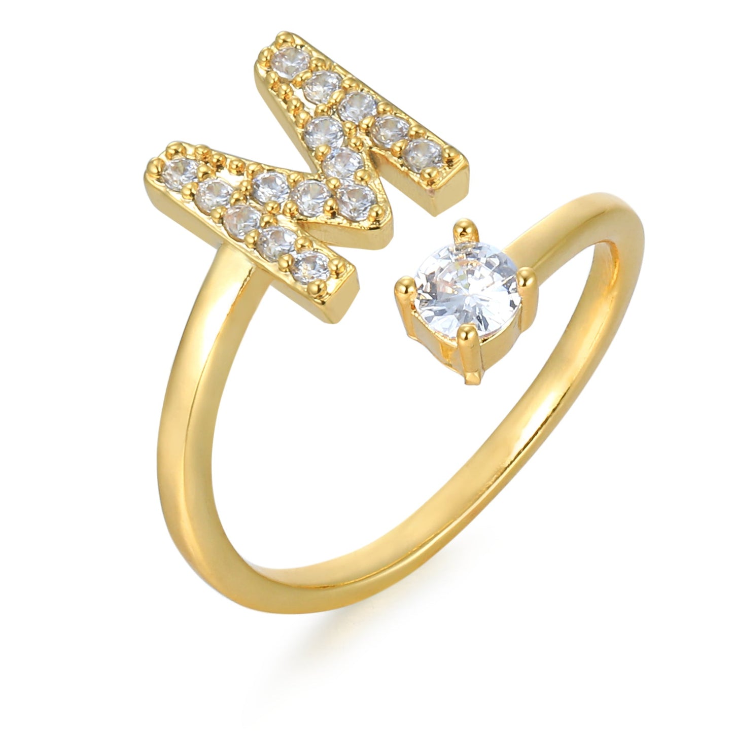 Hinako – Bague Initiale Ajustable Femme
