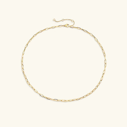 Nadia – Collier Chaîne Paperclip en Or Élégant