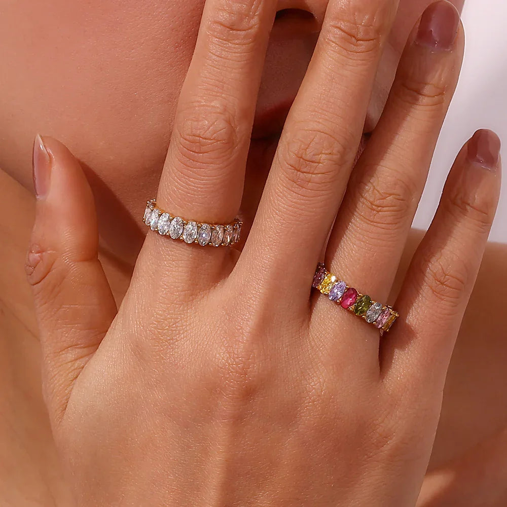 Antoinette – Bague Dorée Solstice Diamanté