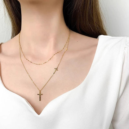 Divina – Collier Croix Superposé
