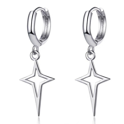 Astrid – Boucles d’Oreilles Étoile Cercle & Croix