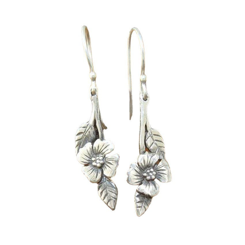 Yssa – Boucles d’Oreilles Rose Vintage en Argent