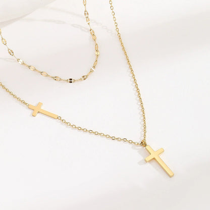 Divina – Collier Croix Superposé