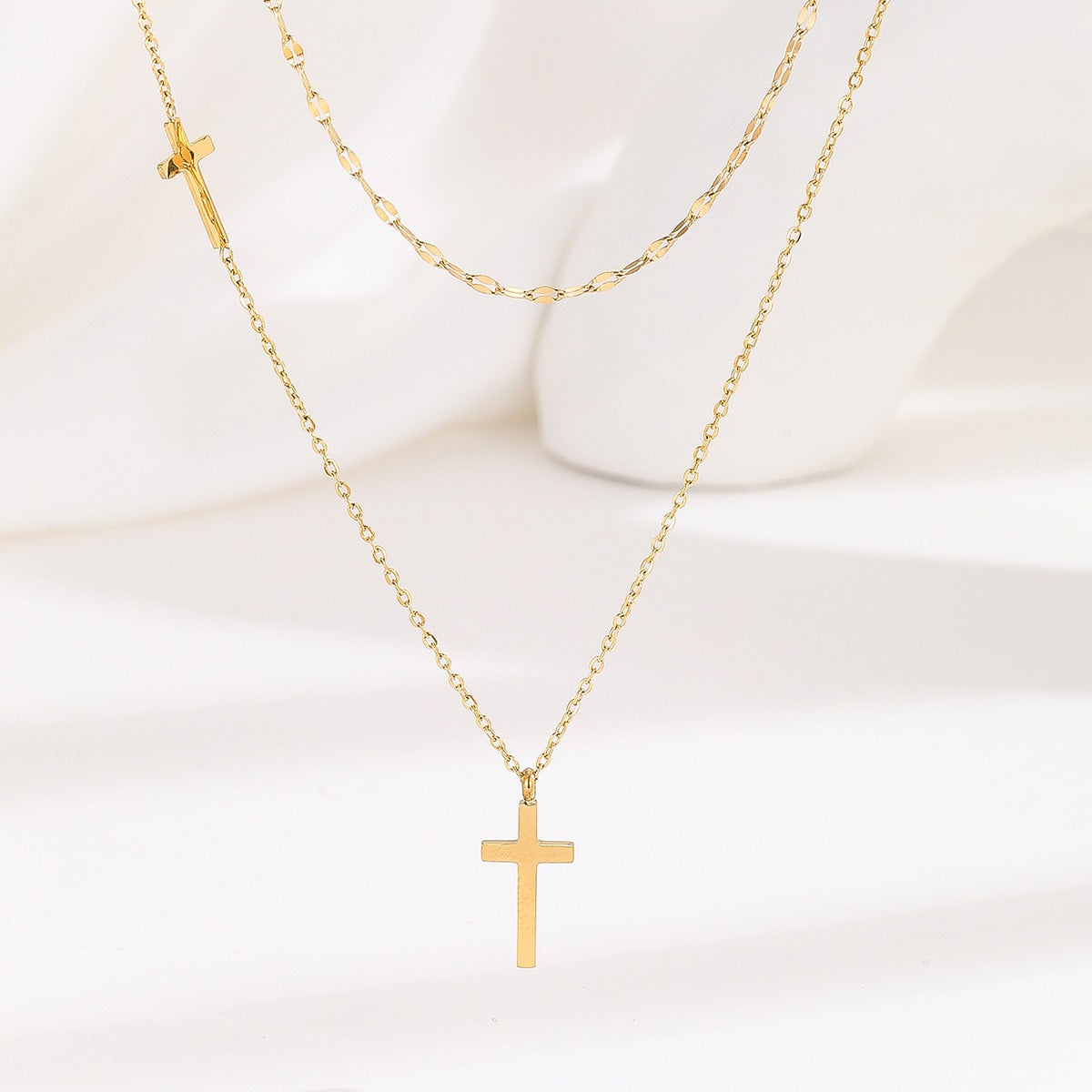 Divina – Collier Croix Superposé