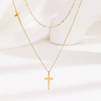 Divina – Collier Croix Superposé