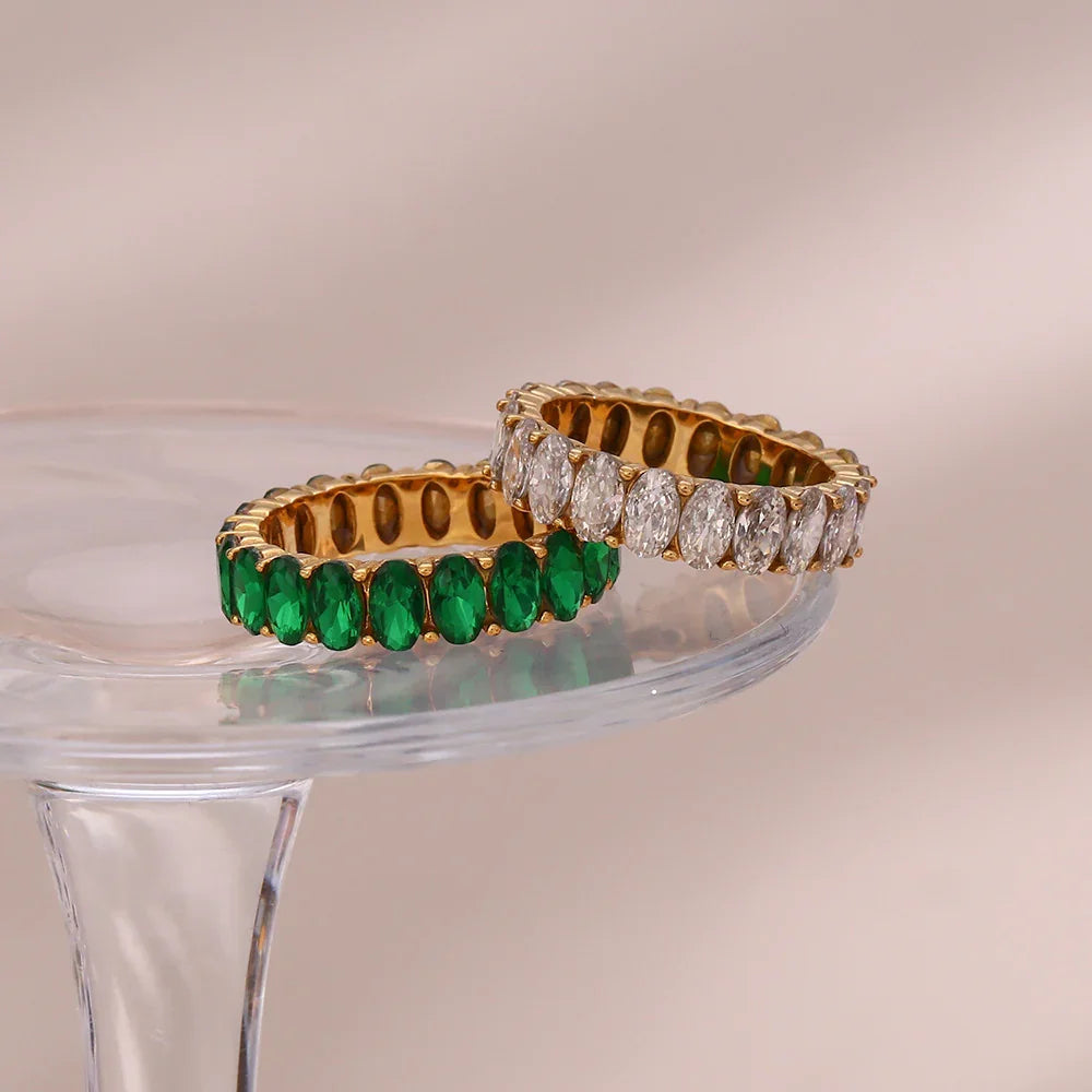 Antoinette – Bague Dorée Solstice Diamanté