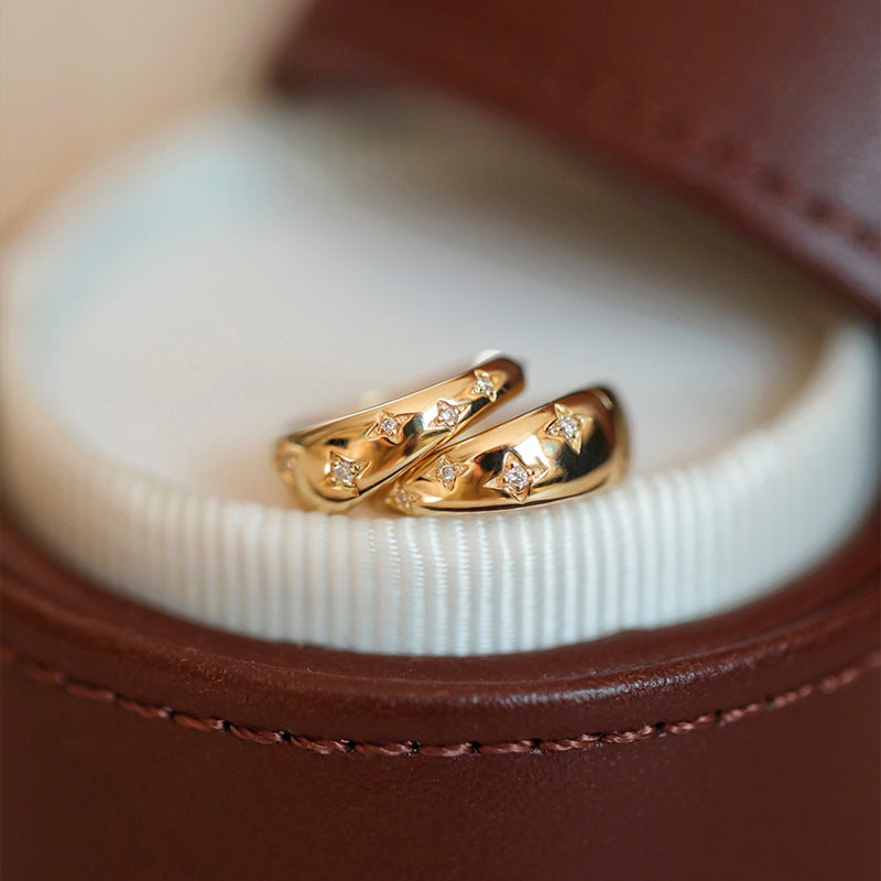 Nori – Boucles d’Oreilles Luxueuses Or et Argent