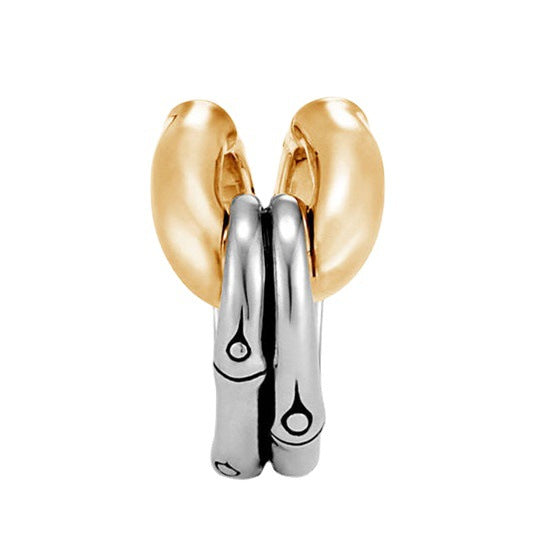 Naomi – Bague Créative Dorée Motif Bambou Géométrique