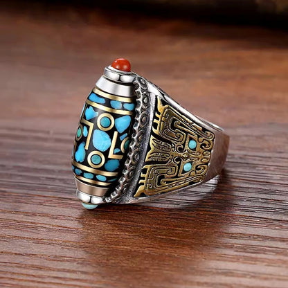 Matteo – Bague Vintage Tressée à Perles en Argent Sterling