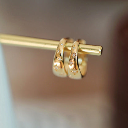 Nori – Boucles d’Oreilles Luxueuses Or et Argent