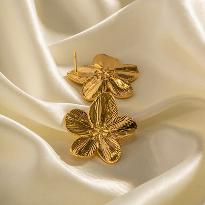 Allysa - Boucles d'oreilles en or avec fleurs