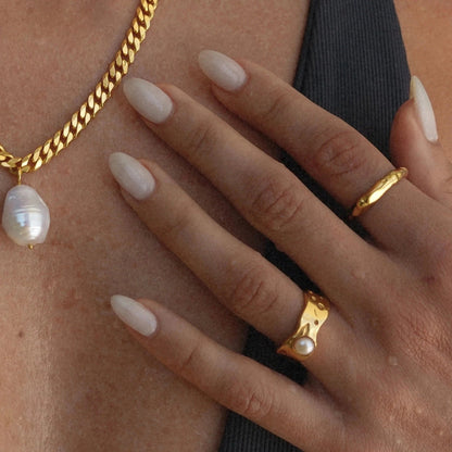 Zayra – Bague Vintage avec Perle Naturelle en Or
