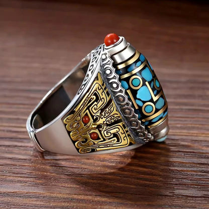 Matteo – Bague Vintage Tressée à Perles en Argent Sterling