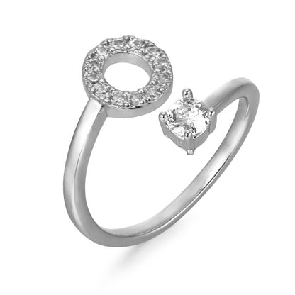 Hinako – Bague Initiale Ajustable Femme
