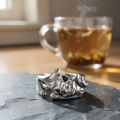 Katya – Bague en Alliage avec Design de Chaton