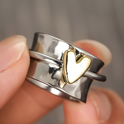 Pia – Bague Rotative Cœur Pêche Décompression