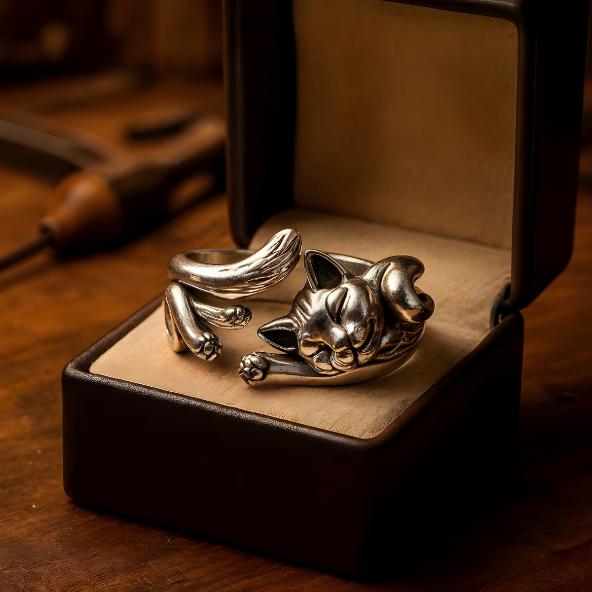 Katya – Bague en Alliage avec Design de Chaton