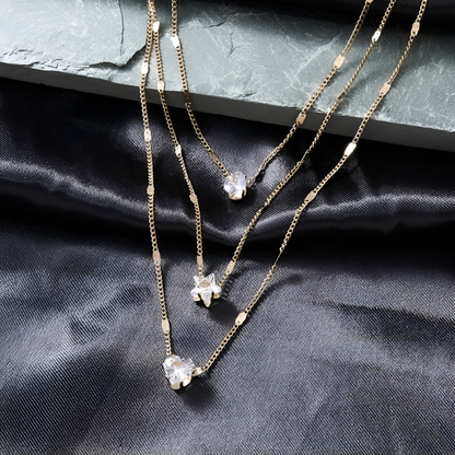 Stella – Chaîne Claviculaire avec Perles et Étoiles