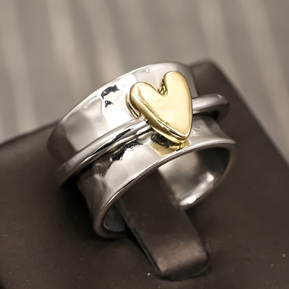 Pia – Bague Rotative Cœur Pêche Décompression