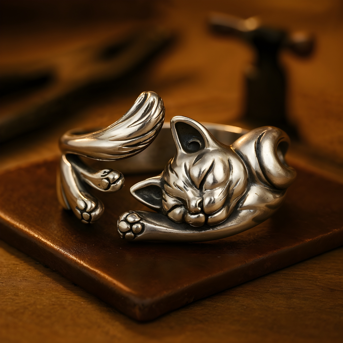 Katya – Bague en Alliage avec Design de Chaton