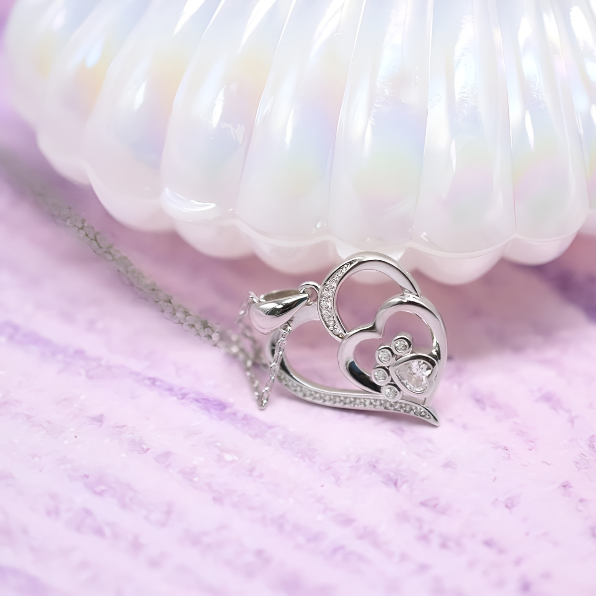 Minou – Collier Personnalisé Pattes de Chat et Amour