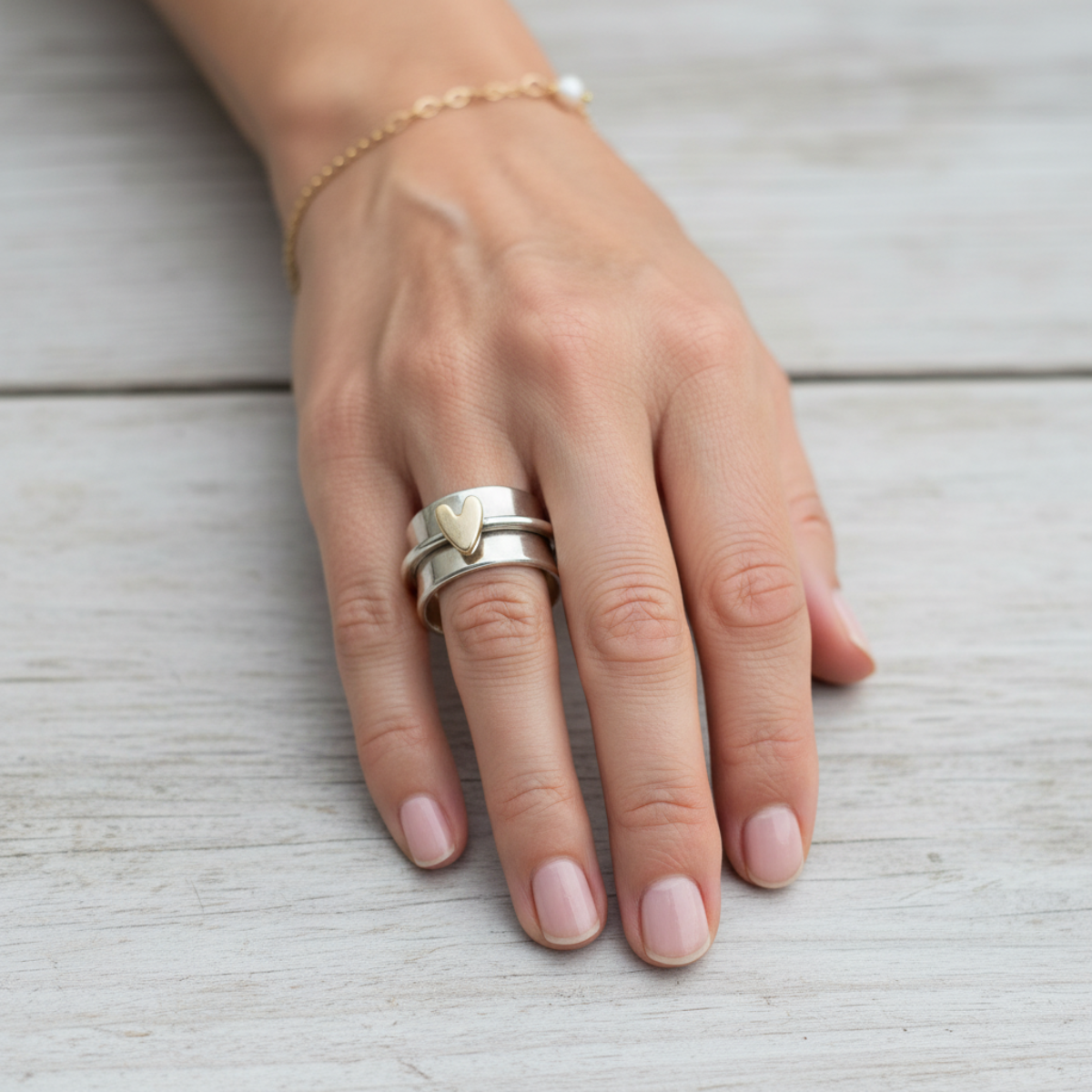 Pia – Bague Rotative Cœur Pêche Décompression