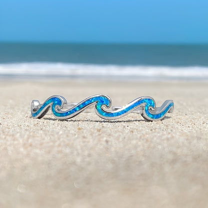 Naya – Bracelet Vagues d’Opale & Argent