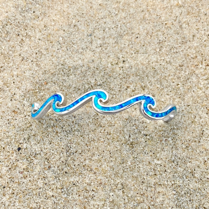 Naya – Bracelet Vagues d’Opale & Argent