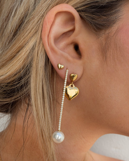 Cassie - Boucles d'oreilles Double Cœur