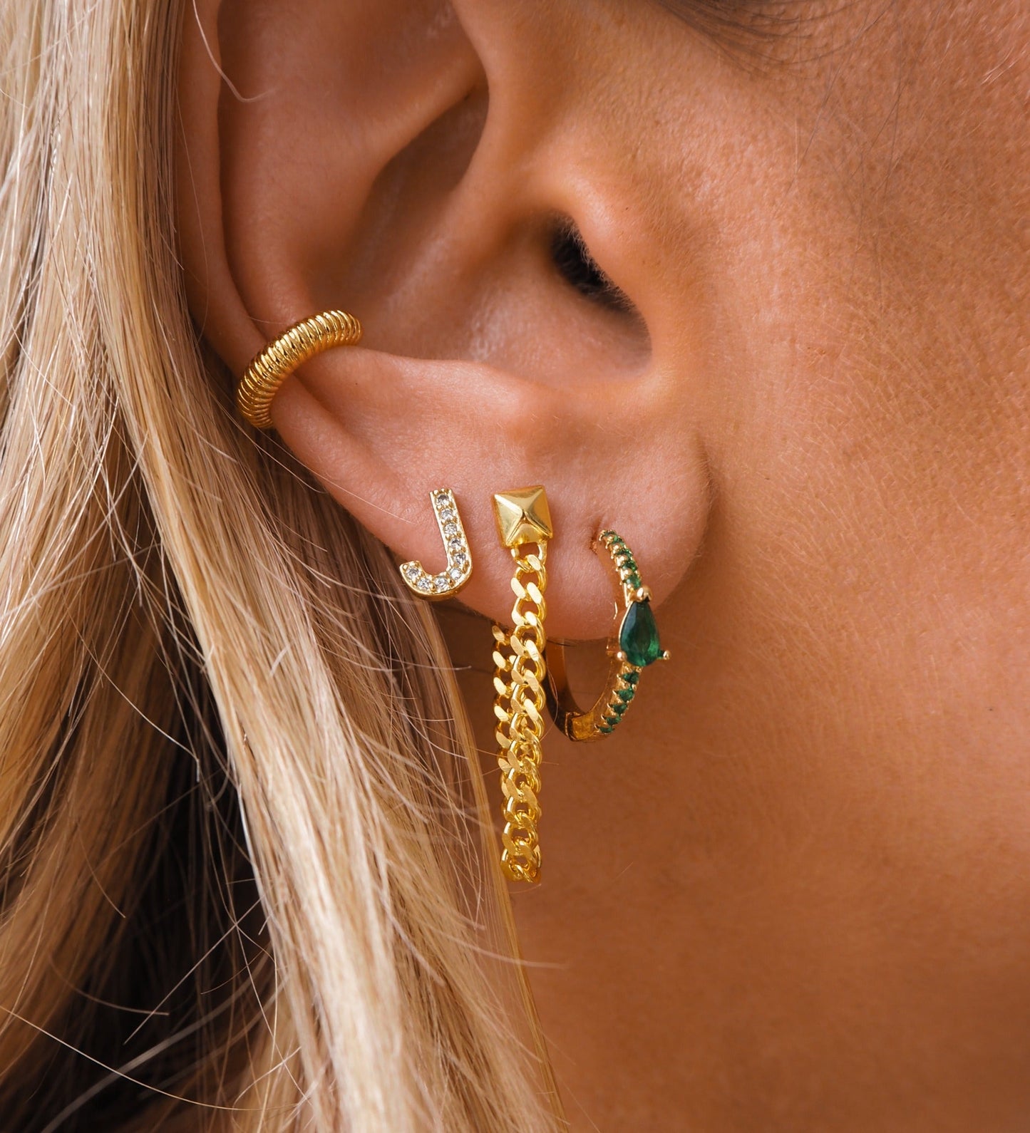 Taylor - Boucles d'oreilles avec lettres (initiales)