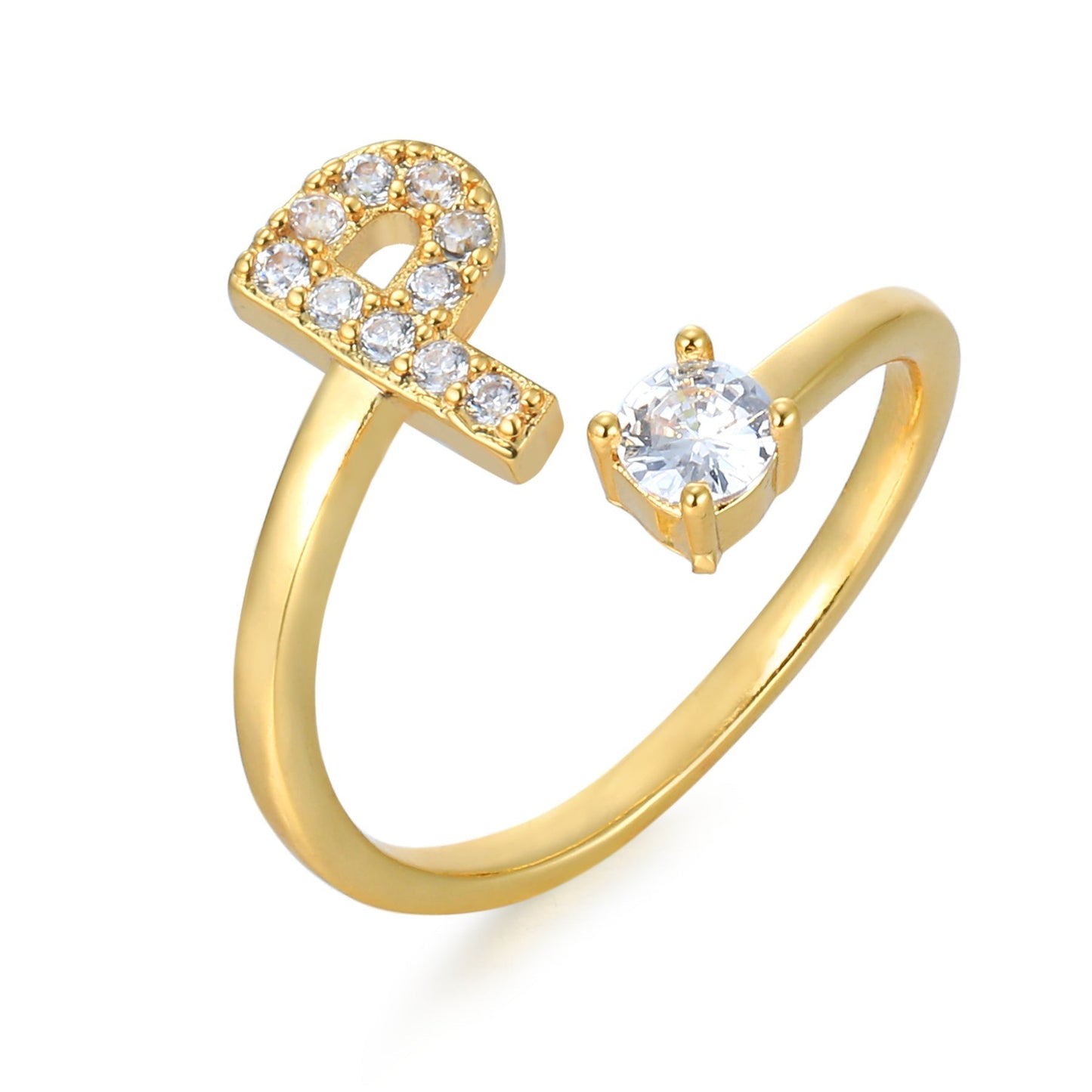 Hinako – Bague Initiale Ajustable Femme