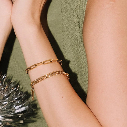 Lina – Bracelet Chaîne Paperclip