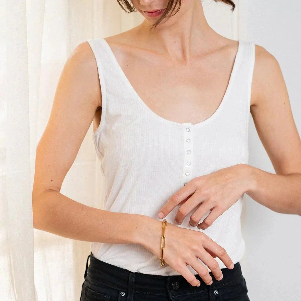 Lina – Bracelet Chaîne Paperclip