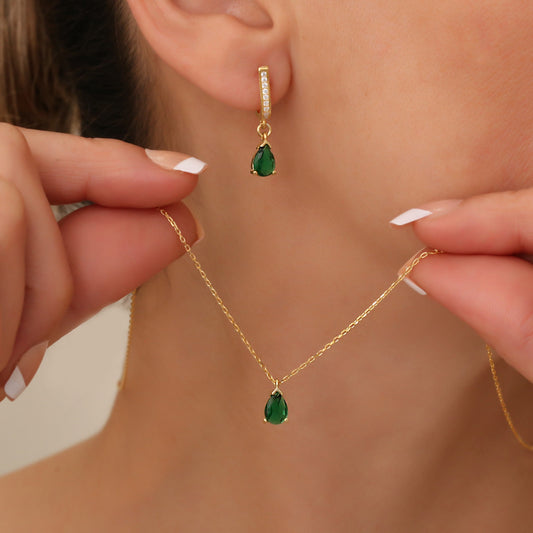 Parure Bijoux Émeraude