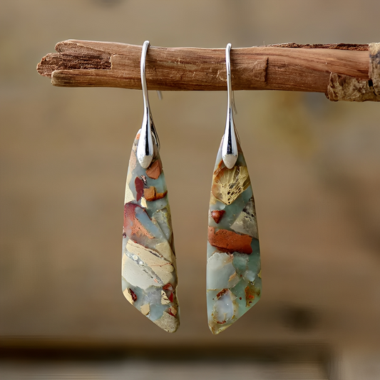 Ondine – Créoles Vintage en Pierre Naturelle