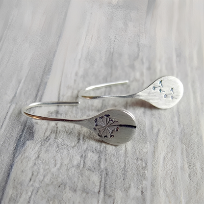 Yara – Boucles d'Oreilles Feuille de Pissenlit en Argent 925