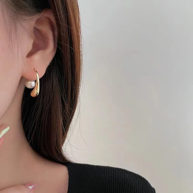 Boucles d'oreilles Goutte d'eau perle - Boucles d'oreilles goutte d'eau avec fermoir en perles