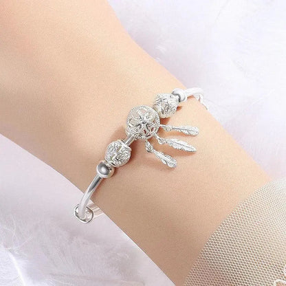 Nayeli – Bracelet Attrape-Rêves Ajustable en Argent 925