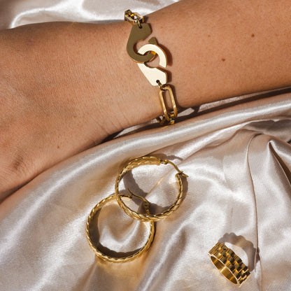 Cassandre – Créoles Tressées Plaquées Or 18K