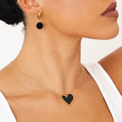 Sharlyn – Collier Pendentif Cœur en Marbre