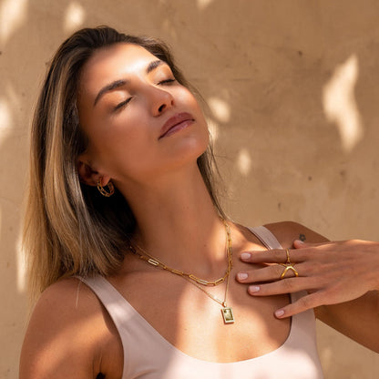 Elisa – Collier Chaîne à Maillons Dorés