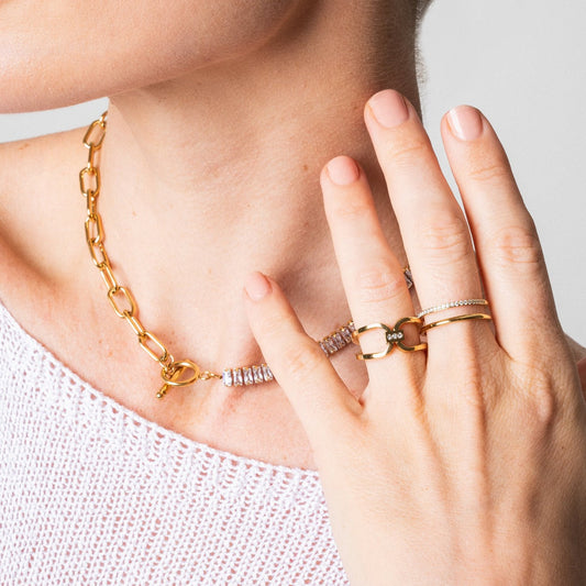 Vienna – Bague Double Dorée