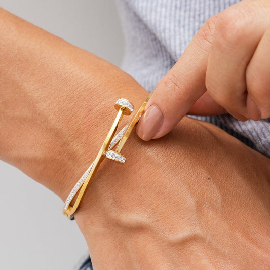 Inka – Bracelet Clou Orné de Pierre Étincelante