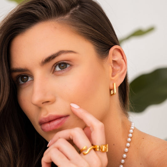 Nova – Boucles d’Oreilles Plaquées Or 18K