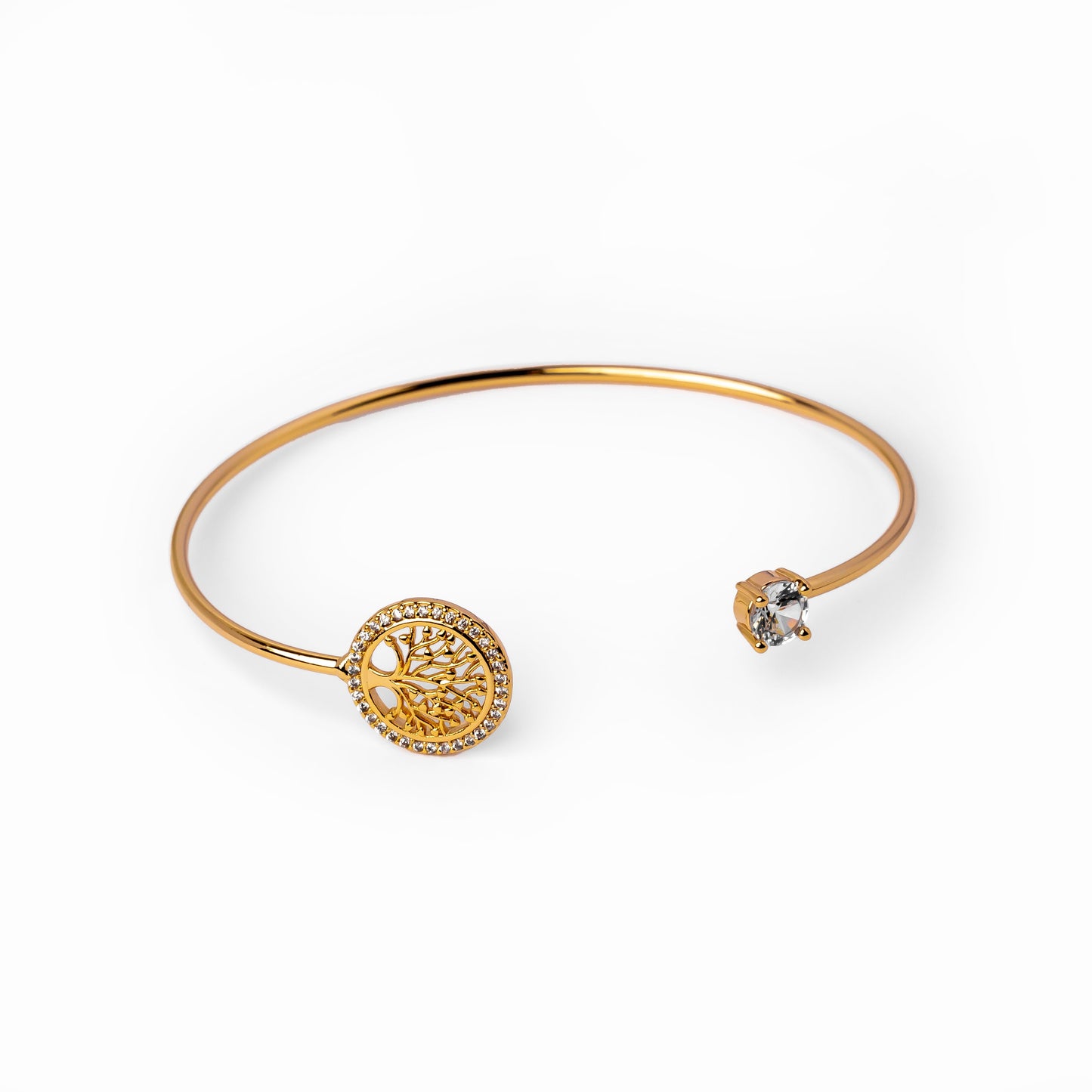 Jessi – Bracelet Jonc Arbre de Vie Orné de Pierres