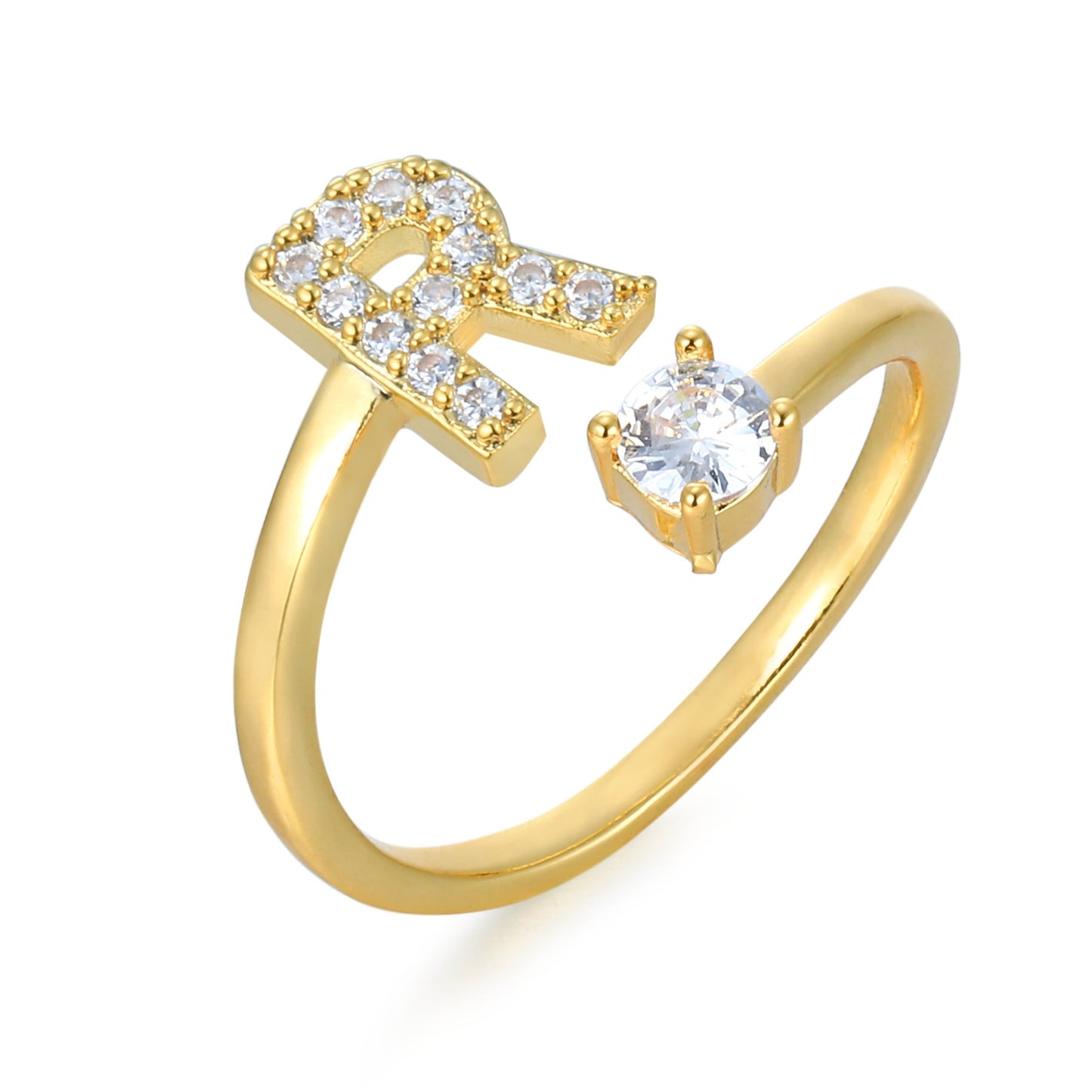 Hinako – Bague Initiale Ajustable Femme