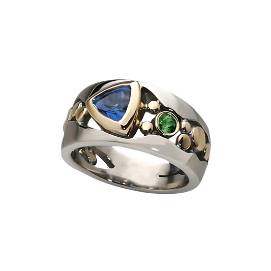 Mariella – Bague vintage bleue