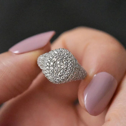 Luna – Bague Dôme en Moissanite